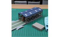N Building Kit Bi-Color-Color Process N Train Maintenance Shed DIY Assembly 3D Printed Railway Maintenance Facility for Hobbyists