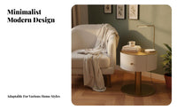 Round Side Table Sturdy Build Cylindrical accent Table space-saving Size for Parents