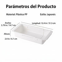 Expandable Drawer Organizer, Adjustable Cutlery Organizer for Kitchen, Multi-Purpose Plastic Tray, Neutral Japanese Style for Office