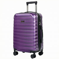 20-Inch Hard-Sided Suitcase Lateral Lock Compartment Area Hard-Sided Rolling Suitcase Rounded Corners Luggage