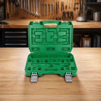 Socket Wrench Storage Box Blow-Molded Socket Set Case Clamshell Empty for Mechanics, Home Handyperson, Workshop, Garage, Job Site