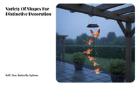 Waterproof Solar Wind Chime Light Automatic On/deactivate LED Solar Hanging Decor Easy Installation for Patio, Yard, Balcony