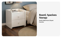 Bedside Drawer Unit Rounded Corners Single-Drawer Bedside Table Elevated Legs