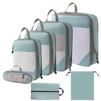 7 Pieces Travel Packing Cubes Mesh Luggage Organizer Set Portable for Travelers