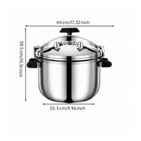 Burst-Resistant-Proof Pressure Cooker Multi-Cooktop Compatible Commercial Pressure Cooker Multiple Safety Protection Large Capacity Stockpot Even Heat Distribution for Chefs, Cafeteria, Restaurant