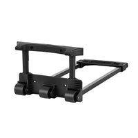 External Two-Section Black Iron Trolley Handle with Wheels for Speaker Box