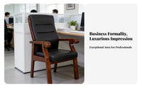 Upholstered Wooden Meeting Chair Padded Backrest Office Furniture Sturdy Frame Long-Lasting Construction for Interior Designers