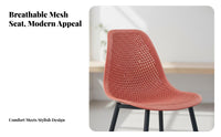 Molded Shell Chair with Dowel Legs Nordic Aesthetic Indoor Seating Modern Design Ergonomic Backrest for Office Workers