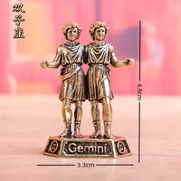 黄铜十二星座复古创意模型手办玩具礼物桌面工艺品茶宠伴手礼摆件