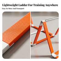 Multifunctional Training Ladder Orange and White Hurdle Training Ladder