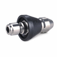 Stainless Steel Pressure Washer Sewer Jetter Nozzle Threaded Drain Jetter Nozzle Compact Tool Hex for Plumbers, Homeowners, Clog Clearing