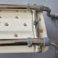 Non-Slip Stainless Steel Bathtub Stool with Backrest and Armrests
