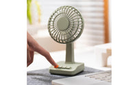 Retro Desk Fan Type-C Charging Mini Desk Fan Cordless for Office Workers