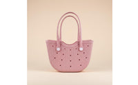 DIY Accessories EVA Tote Bag Customizable with Charms Waterproof Beach Tote Lightweight Perforated Charm Bag Easy to Clean for Girls, Poolside, Vacation, Shopping
