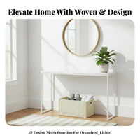 Imitation Rattan Slipper Holder Stackable Shoe Organizer Farmhouse and design