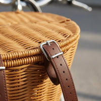 Woven Rear Bike Basket Rectangular Cycle Rear Basket Easy to Install