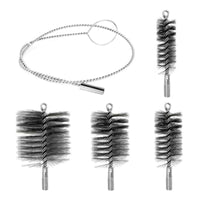 5 Pieces Pipe Cleaning Brush Set Deburrring Maintenance Tool Stainless Steel