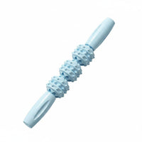 Handheld Fitness Massage Portable Roller with Ridged Balls Travel-Friendly Massage Roller with Handle for Athletes