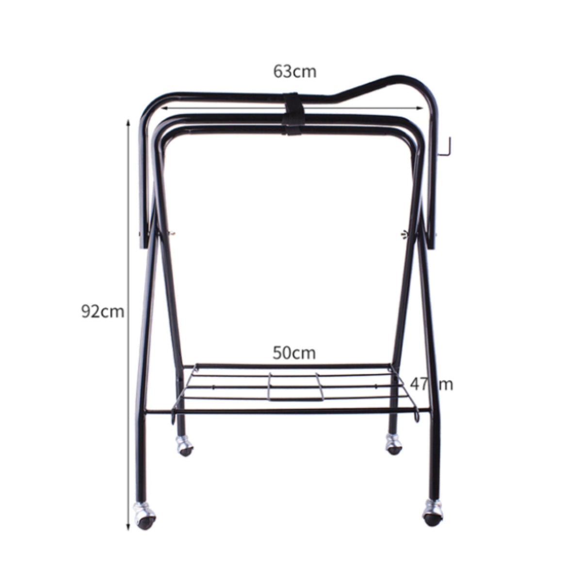 Sturdy Duty Saddle Rack Carrier Additional Pegs Tack Organizer for Stable