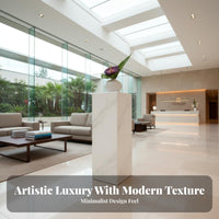 Luxury Aesthetic Marble-Top Plinth Elegant Design Freestanding Object Plinth Multi-Purpose Display Pedestal Multipurpose for Home Decorators, Interior Designers, Living Room, Showroom, Hotel Lobby, Retail Displays