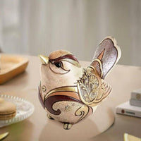 Vintage Chinese-Inspired Bird Ornament Textured Finish Tabletop Bird Ornament