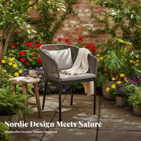 4 Pieces 4-Piece Woven Sofa Set Weather-Resistant 4-Piece Seating Arrangement Water Thick pads for Patio, waterside