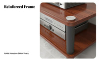 Home Theater Equipment Cabinet Stable Structure AV Media Cabinet Sturdy Construction 4-Tier Component Shelf for Audiophiles