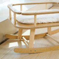 Cat Hammock and Wooden Bed with Rectangular Frame, Bolt-Together Wood Swing, Customizable Resting Place for Large Indoor Cats and Small Pets