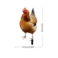 Metal Chicken Stake Weather Resistant Metal Chicken Yard Art Easy to Install