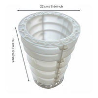 Photovoltaic Pier Mold Reusable Cylindrical Concrete Form Stackable Design