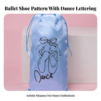 Dance Footwear Pouch Soft Material Drawstring Dance Pouch Portable Storage Bag for Dancers, Girls, Travel