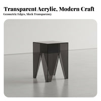 Transparent Pedestal Table Table Minimalist Design Transparent Geometric