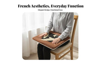Wear-Resistant Square Faux Cashmere Seat Pad Insulates from Cold Luxuriously Soft Chair Cushion Warm for Office Workers, Students