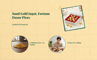 Gold ingot bowl for office decor
