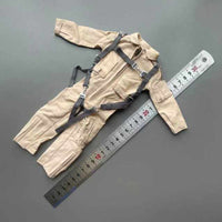 Flap Pockets Doll Pilot Suit Front Zipper Pilot Coverall Long Sleeves Single-Piece Coverall Stitched Seams