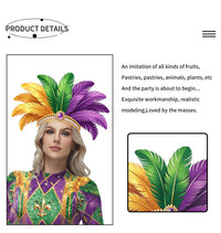 New Orleans Carnival Party Stage Performance Accessory Purple Green Gold Sequin Mask Costume