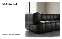 Straight-Line Settee with Metal Legs Light Luxury Aesthetic Office Couch Modern Design Commercial Furnishing for Interior Designers, Reception Area