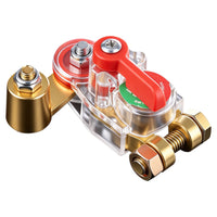 Manual Brass Car Battery Disconnect Switch, Positive and Negative Universal, Anti-Drain
