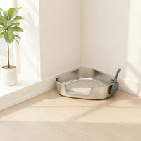 Stainless Steel Litter Box Rust-Resistant Pet Supply Non-Slip for Home