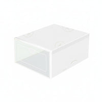 Shoe Storage Box with Clear Front Dustproof Organizer Hard for Closet, Bedroom