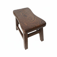 Chicken Feather Wood Stool Handmade Backless Wooden Stool Easy to Clean