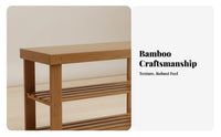 2-Tier Entryway Seat two-wayFunction Design 2-Tier Shoe Changing Seat Space-Saving