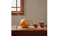 Classic Teapot Traditional Style Yixing Clay Teapot Hand Painted Floral Pattern Traditional Tea Pot