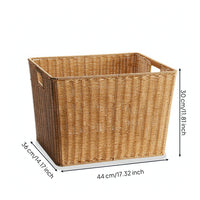 Laundry Basket with Handles Woven Laundry Basket Open-Top Clothes Hamper with Handles for Bedroom
