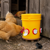 Automatic Chicken Feeder 10L For Poultry Farmers Home Use Plastic Automatic Feeder Chick Feeder