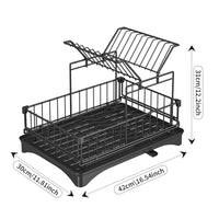 Dish Rack with drips Tray Countertop Dish Drainage rack-Saving for Apartment