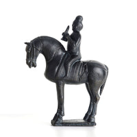 Horse and Rider Sculpture Decorative Horse Statue Sophisticated for Hotel Lobby