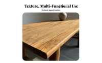 Natural Grain solid-core Wood Slab Table Retro aesthetic craftsman Wood Table Multifunctional Home Furniture Thick surface for Interior Designers, Business Owners, herbal beverage Room, Guesthouse, Office, Restaurant