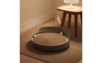 Wear-Resistant Round Cat Scratcher Bed Low-Shedding Cat Scratcher with Ball Track Sturdy Construction Circular Cardboard Scratch Pad Multi-Functional for Large Cats, Small Areas