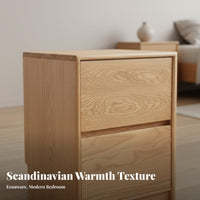 2-Drawer Chest Minimalist Design Bedside Table Large Capacity for College Dorm
